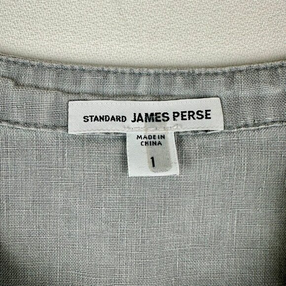 James Perse Linen Button Down Shirt Lightweight Beach Resort - Picture 4 of 7